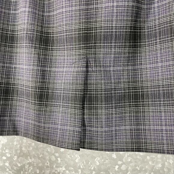 The Limited Purple Plaid Box Pleated Pencil Skirt - Size Medium - Side Zipper - Picture 8 of 9